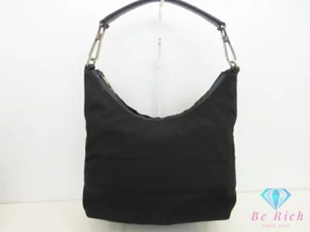Gucci Handbag Hobo Bag Canvas Leather Black Hobo